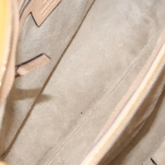 GUCCI GG Canvas Hand Bag Enamel Yellow Gold - Picture 11 of 15